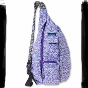 KAVU rope bag purple tribal design